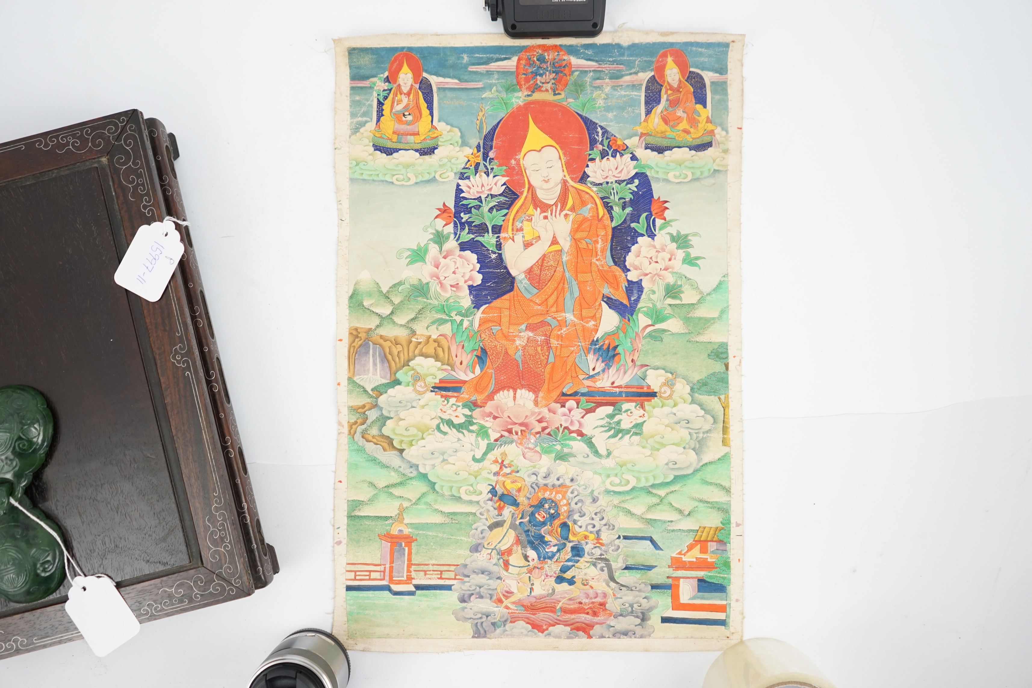 A Tibetan thangka, 18th/19th century, depicting Master Tsongkhapa